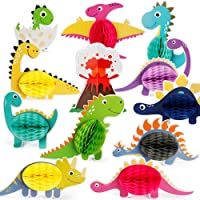 Mocoosy 12 centros de mesa para decoración de mesa- diseño de dinosaurios para niños- diseño de dinosaurios- cumpleaños…